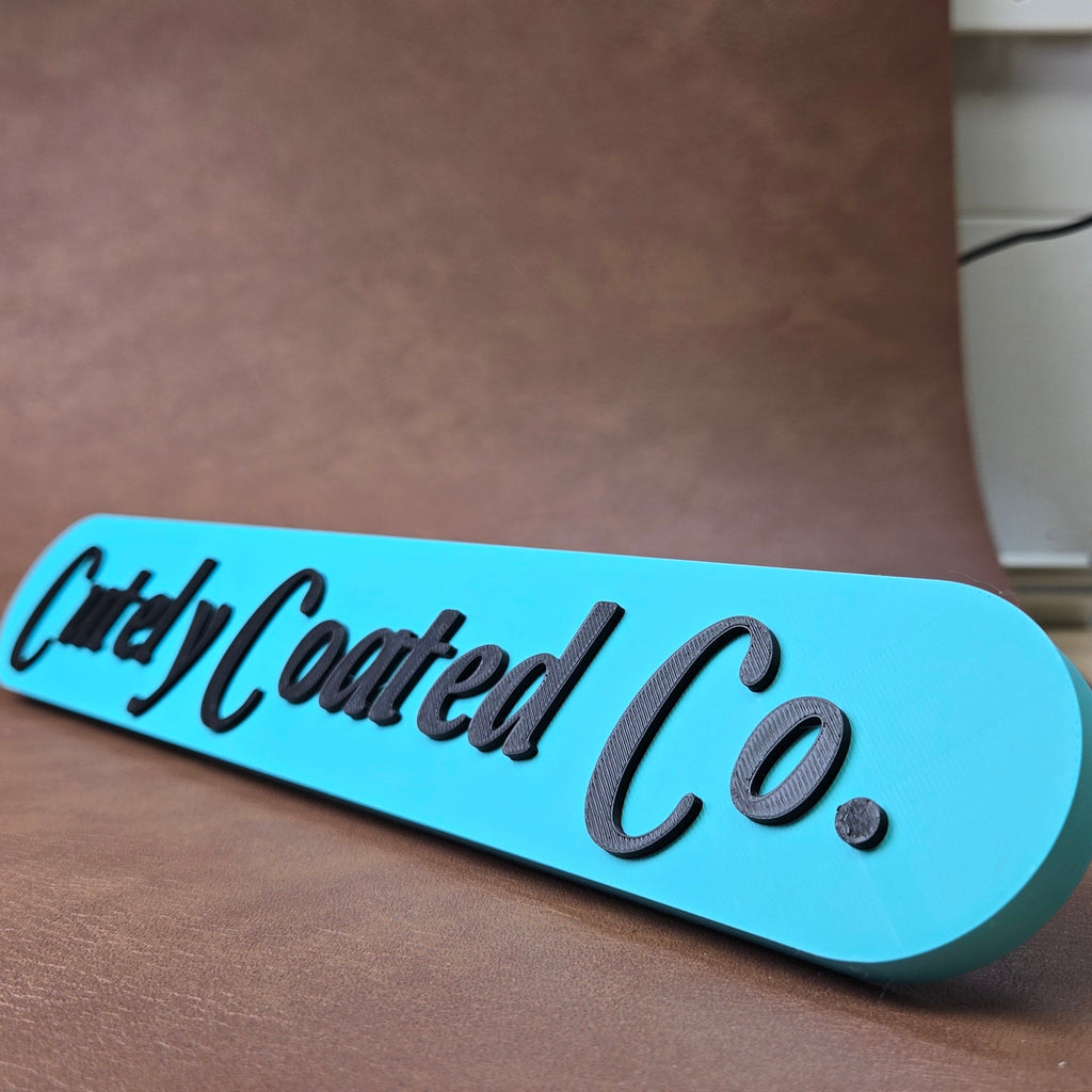 Custom 3D-Printed Hobby Business Sign - Raised Lettering