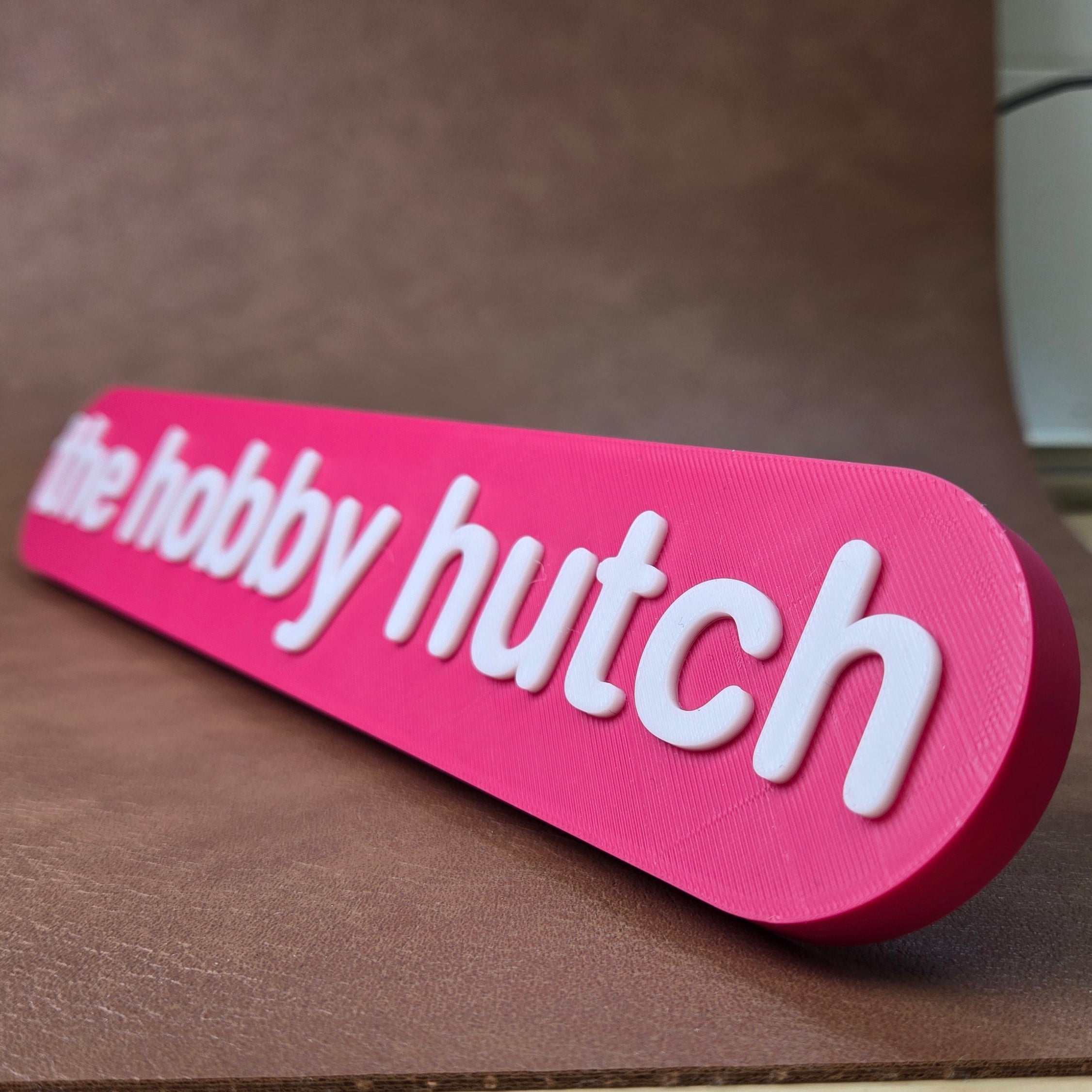 Custom 3D-Printed Hobby Business Sign - Raised Lettering