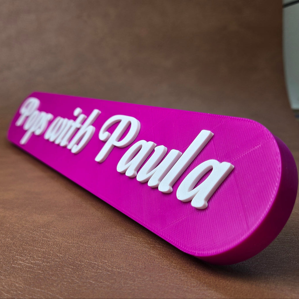 Custom 3D-Printed Hobby Business Sign - Raised Lettering