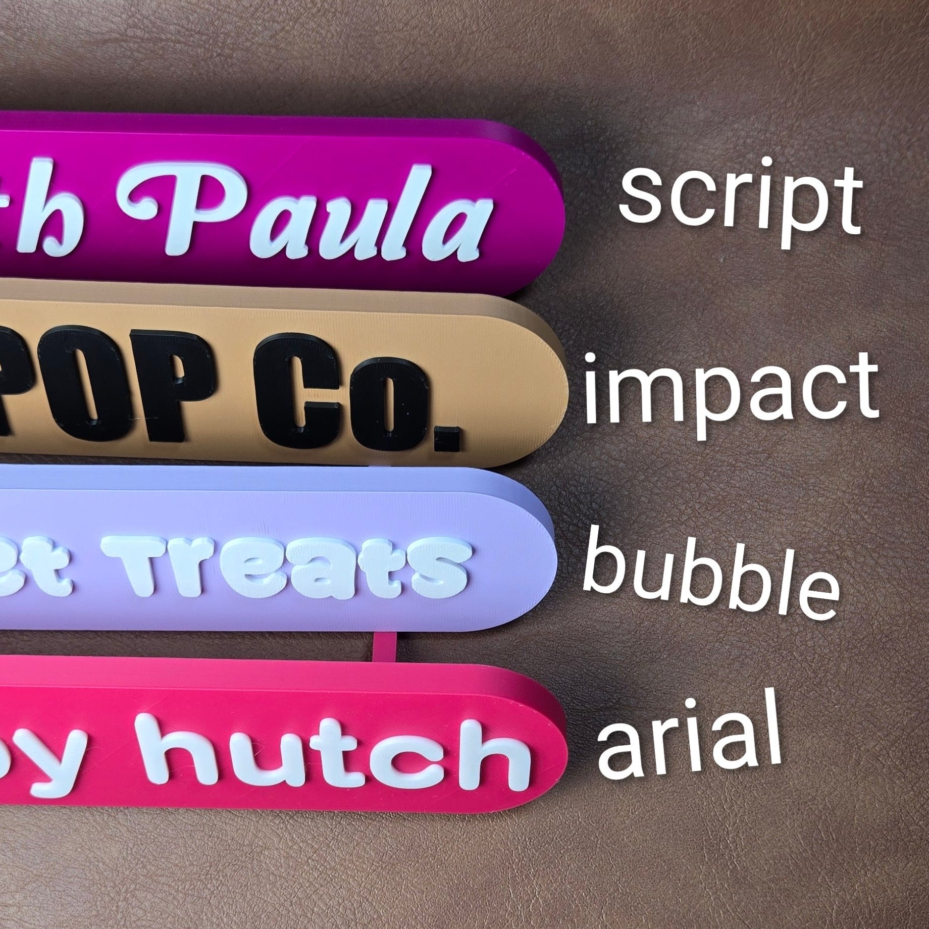 Custom 3D-Printed Hobby Business Sign - Raised Lettering