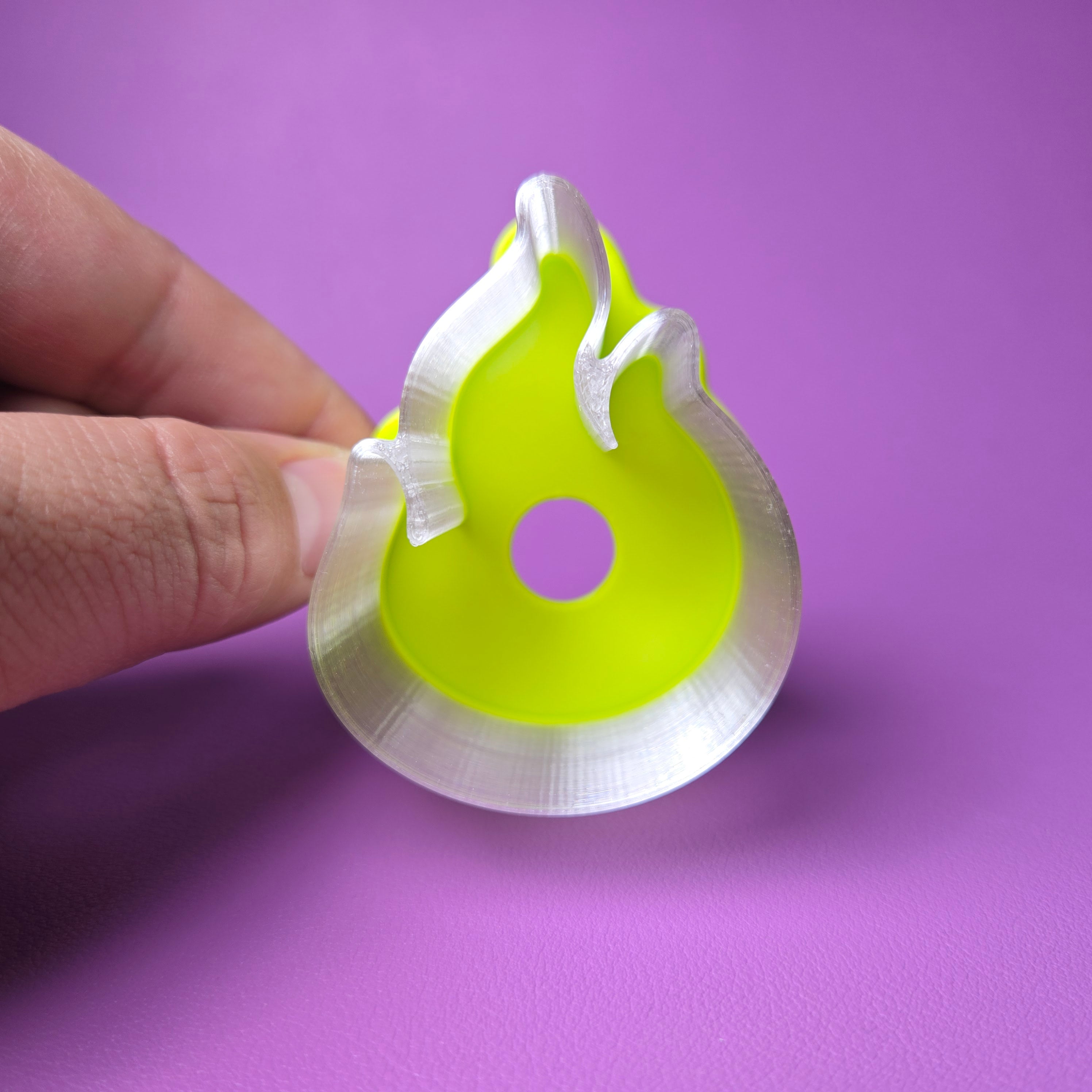 Cake Pop Cutter - Flame Shape (Embossed)