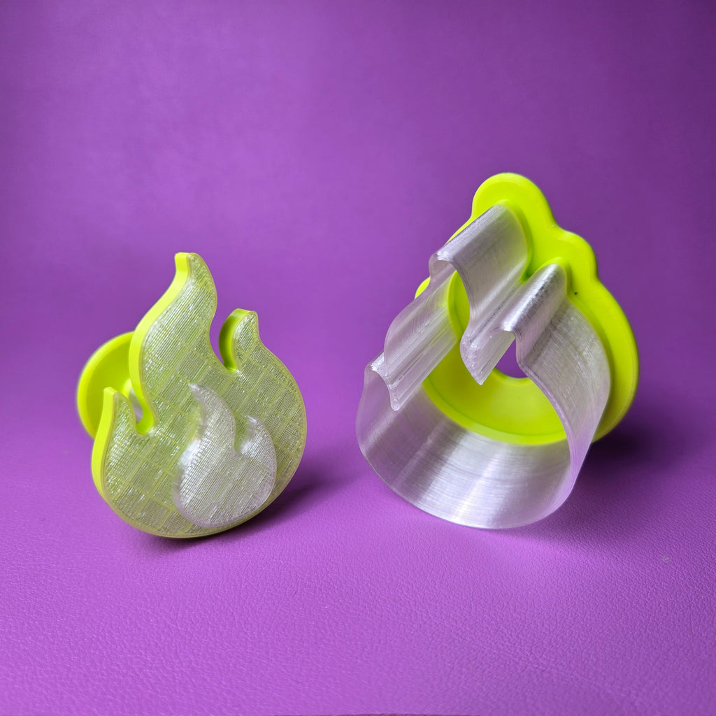Cake Pop Cutter - Flame Shape (Embossed)