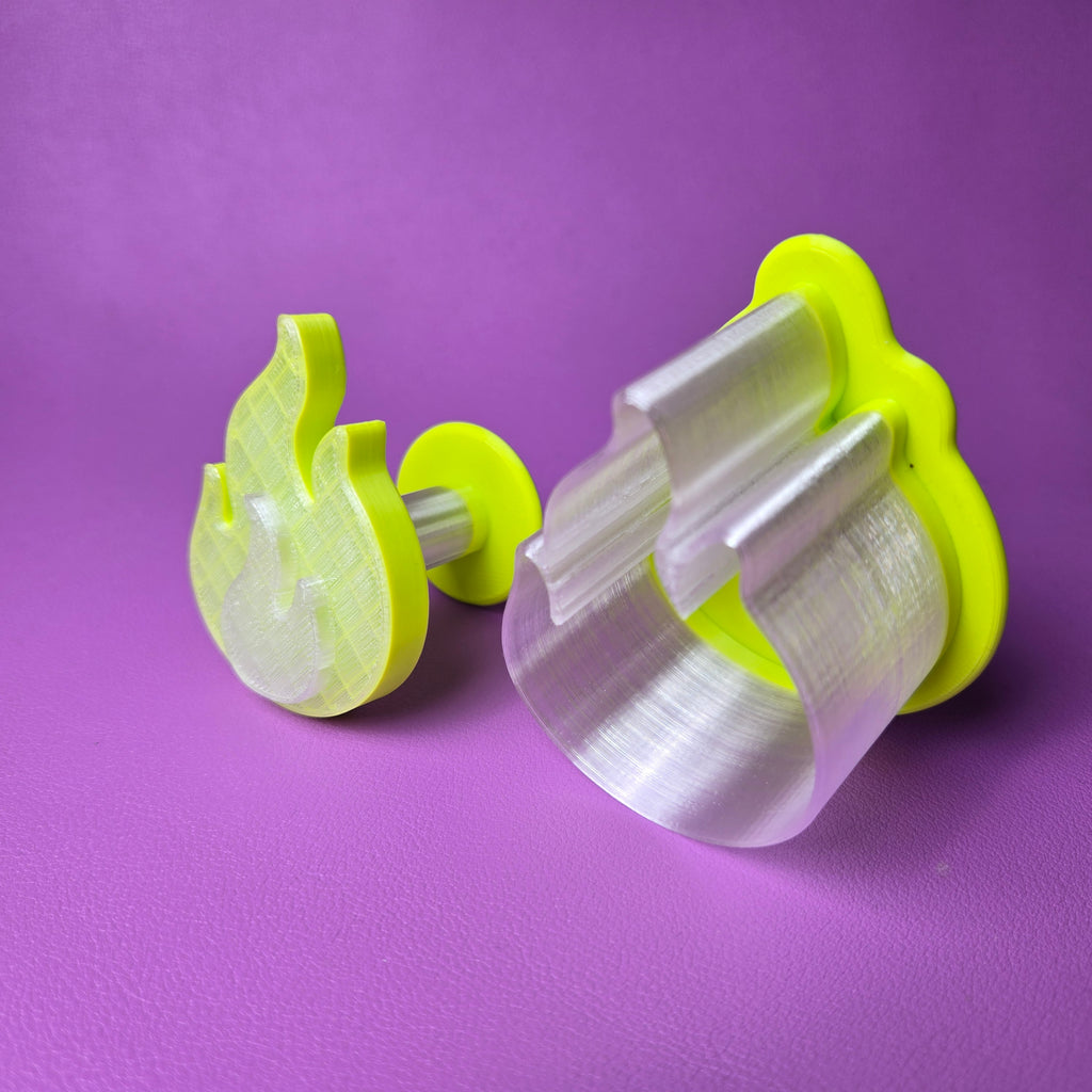 Cake Pop Cutter - Flame Shape (Embossed)