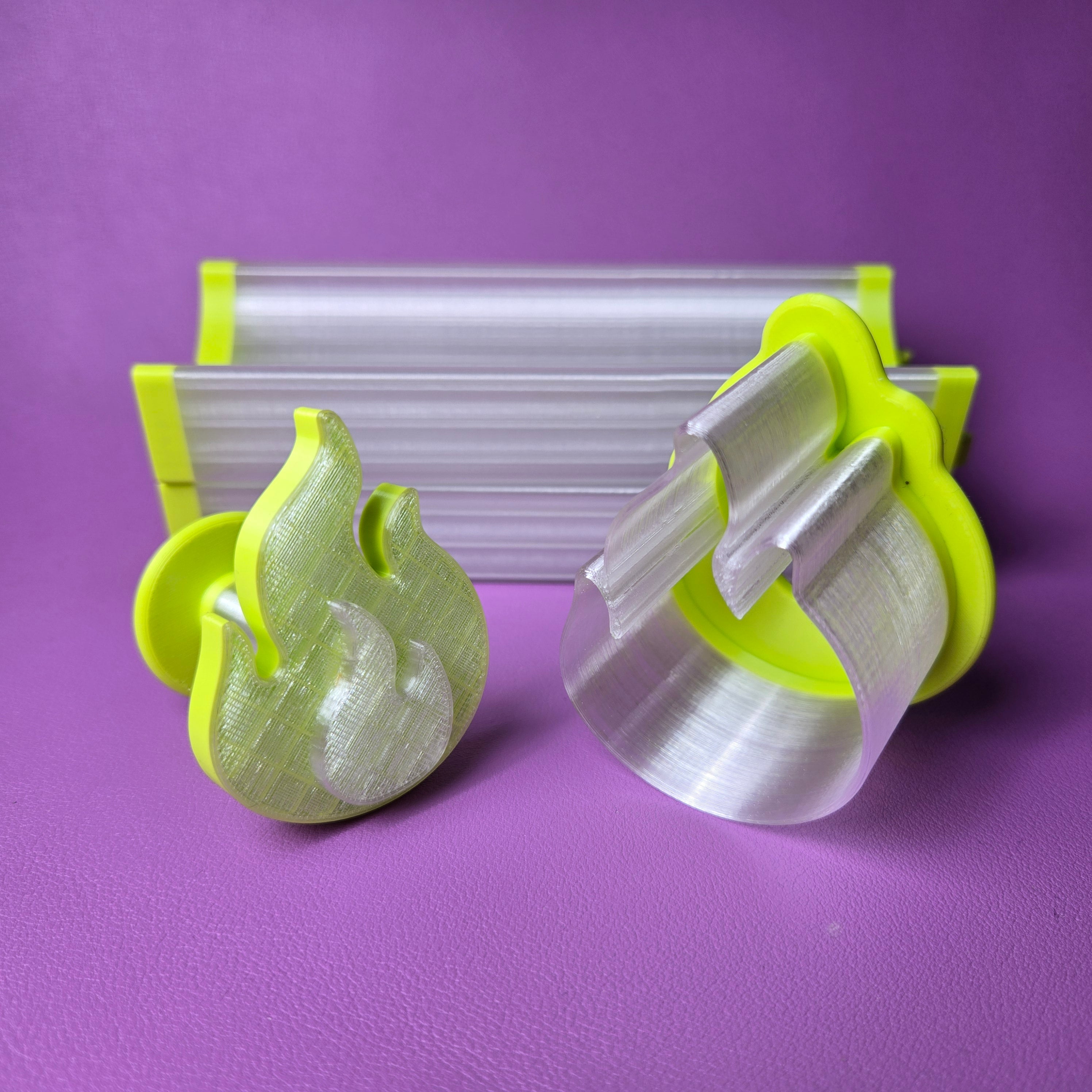 Cake Pop Cutter - Flame Shape (Embossed)