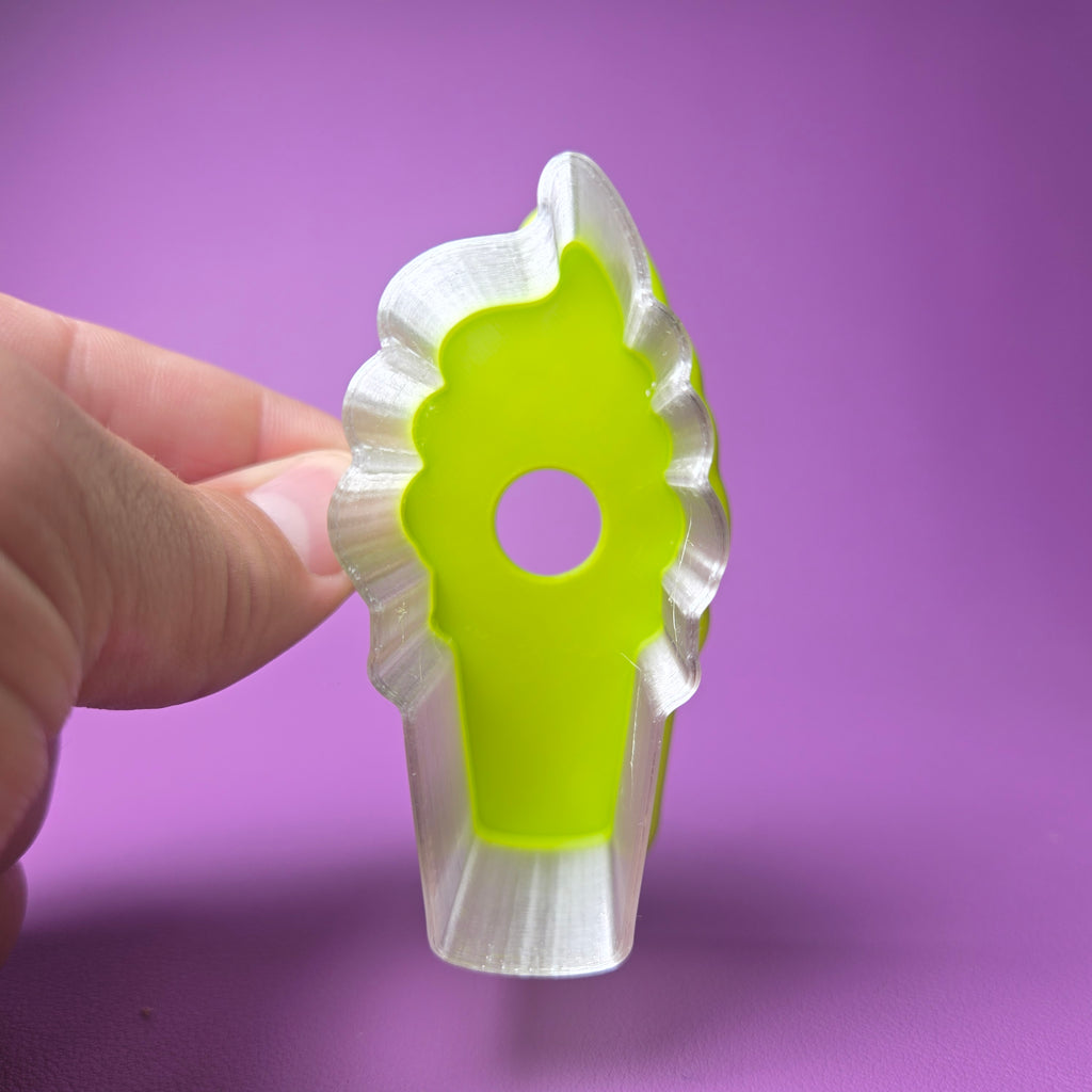 Cake Pop Cutter - Ice Cream Cone Soft Serve (Embossed)