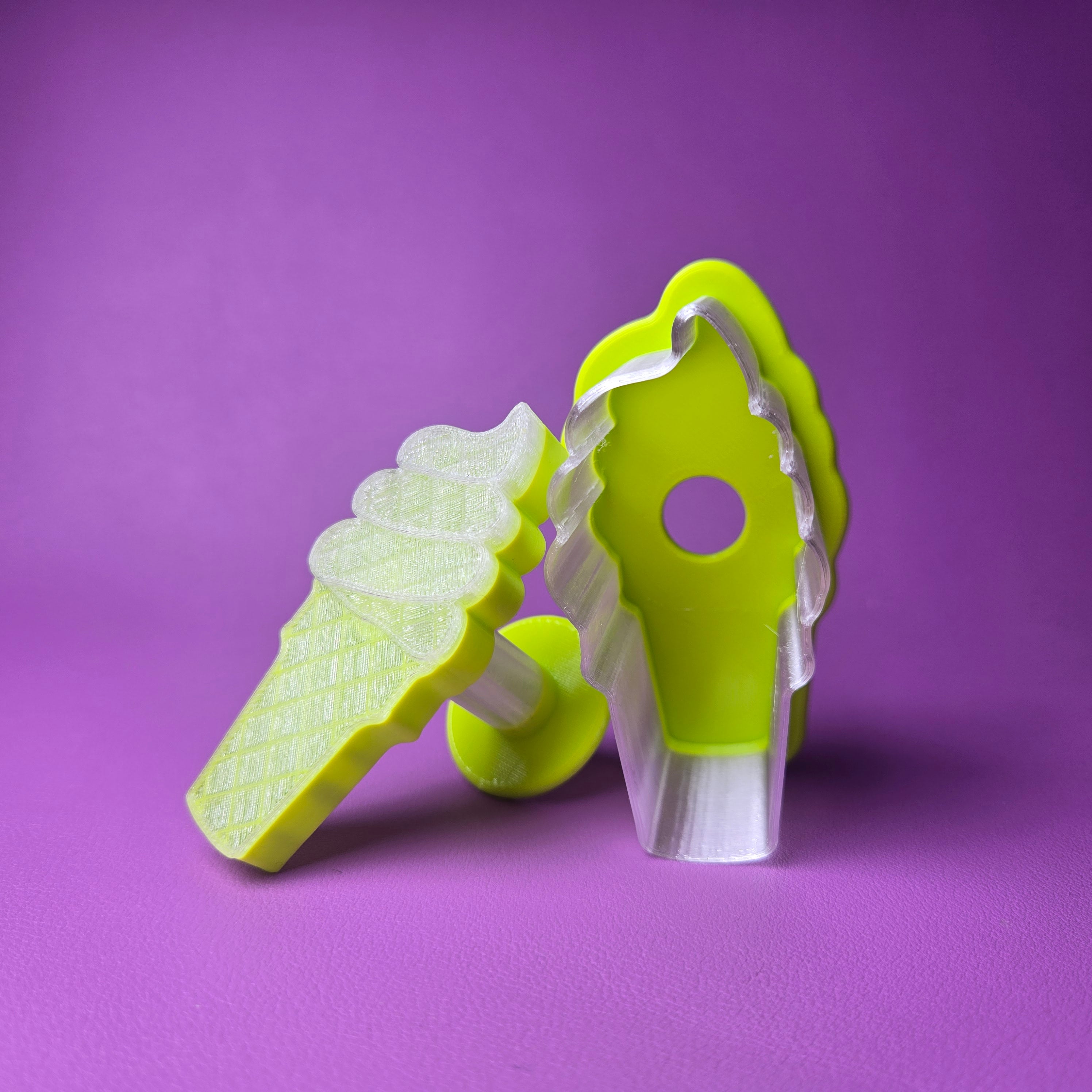 Cake Pop Cutter - Ice Cream Cone Soft Serve (Embossed)
