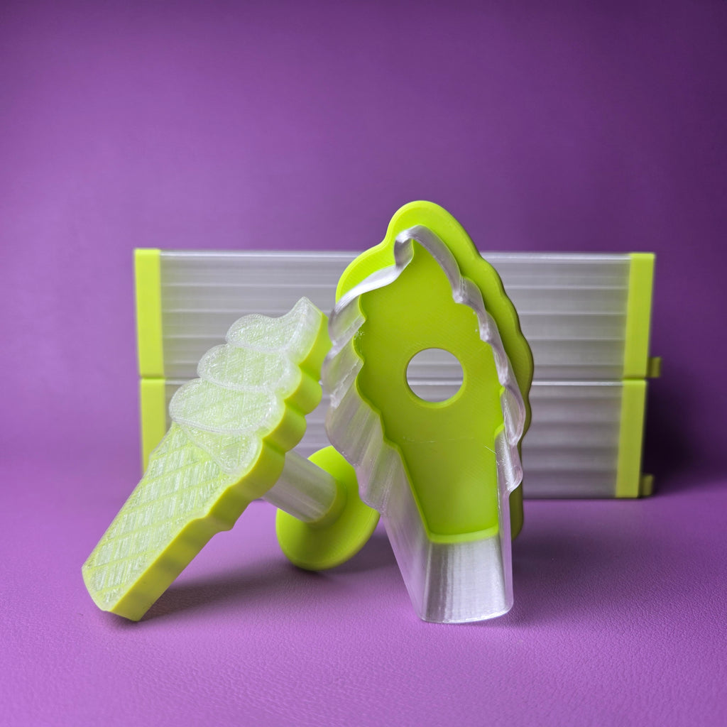 Cake Pop Cutter - Ice Cream Cone Soft Serve (Embossed)