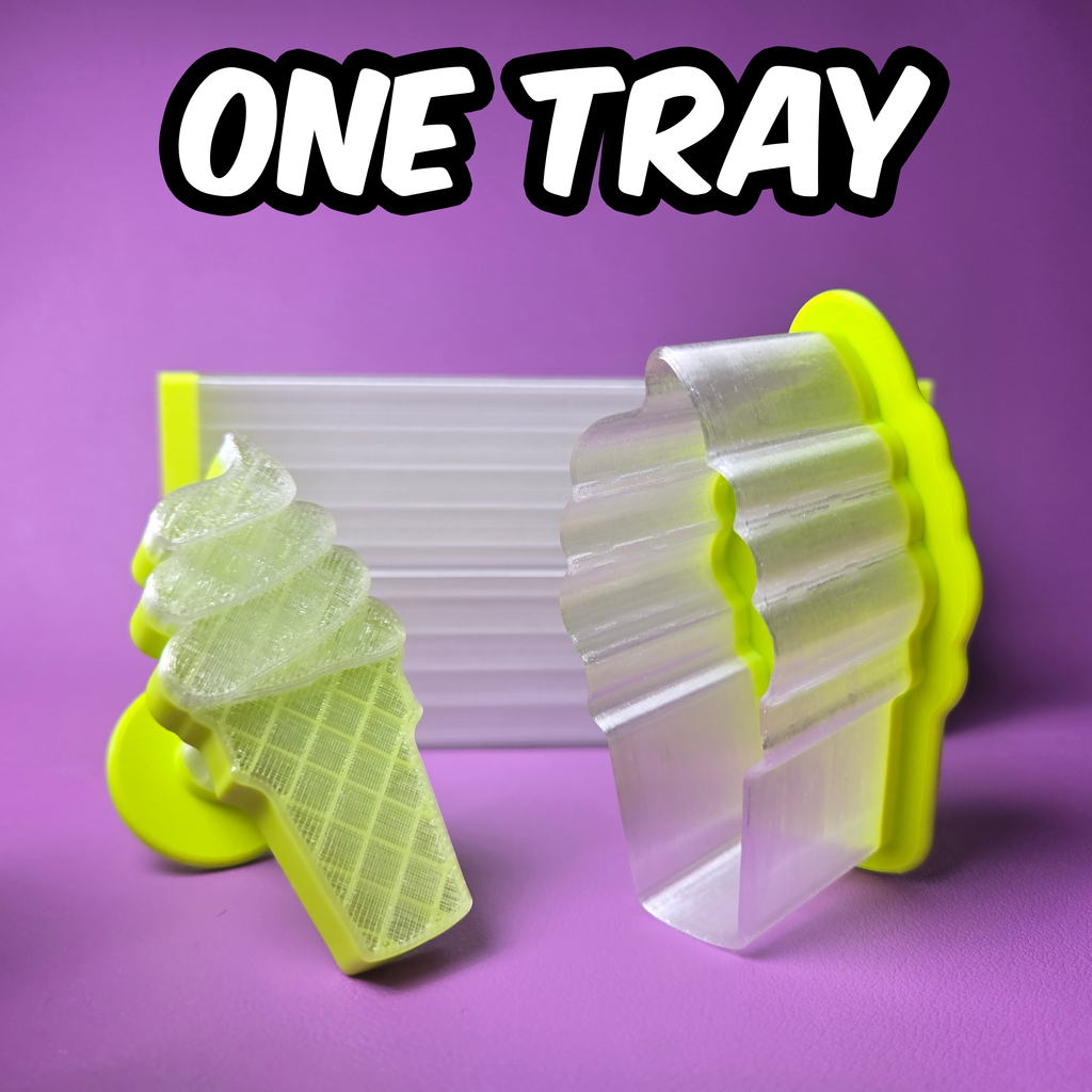 Cake Pop Cutter - Ice Cream Cone Soft Serve (Embossed)