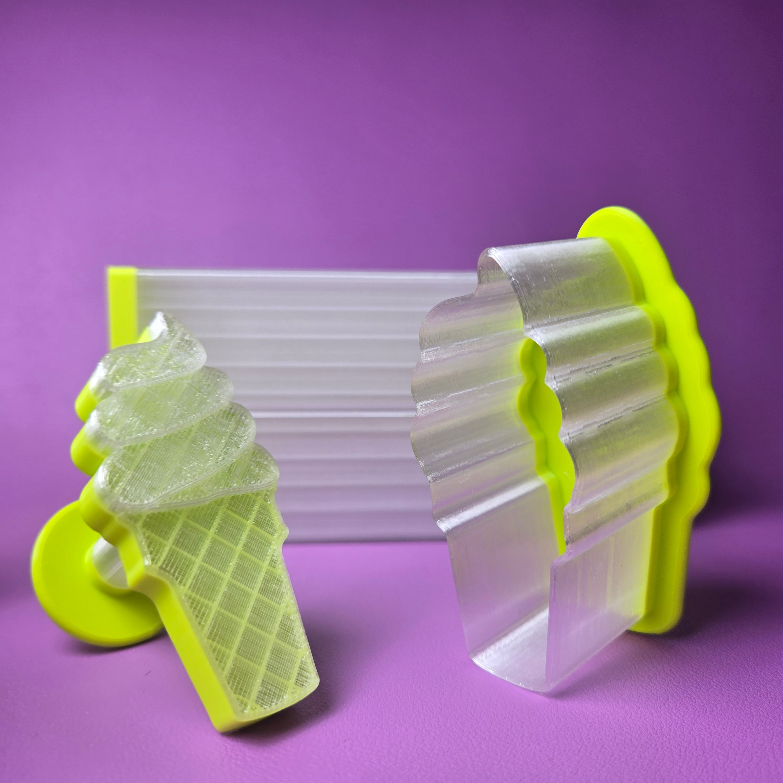Cake Pop Cutter - Ice Cream Cone Soft Serve (Embossed)