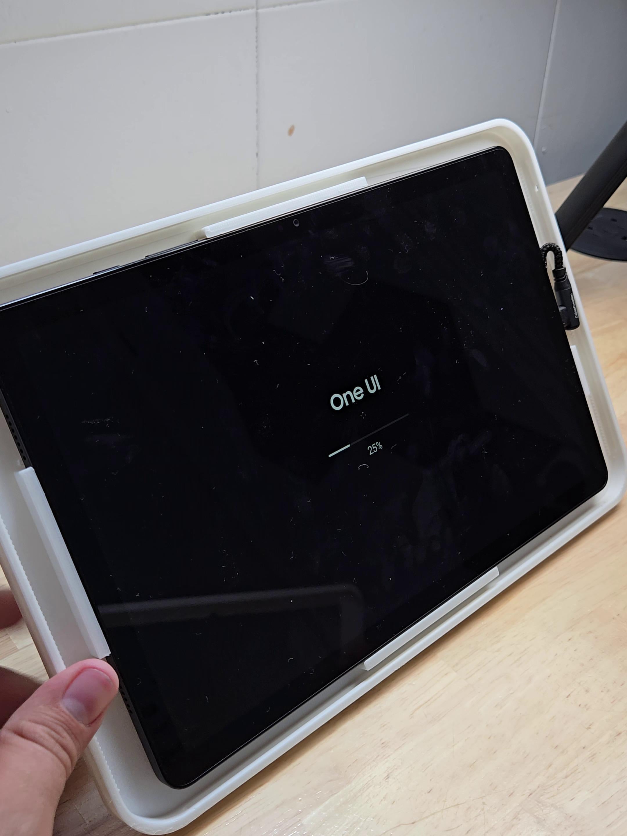 Wall Mount for Samsung Galaxy Tab A9+ (A9 Plus 11” 2023 version SM-X210) Arlington DVFR1W-1 Recessed Outlet Box Compatible