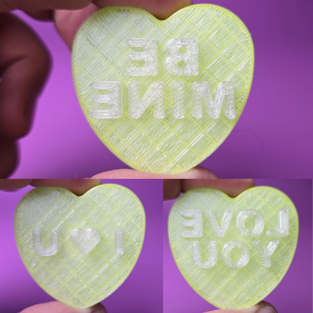 Cake Pop Cutter - Conversation Hearts (Embossed)